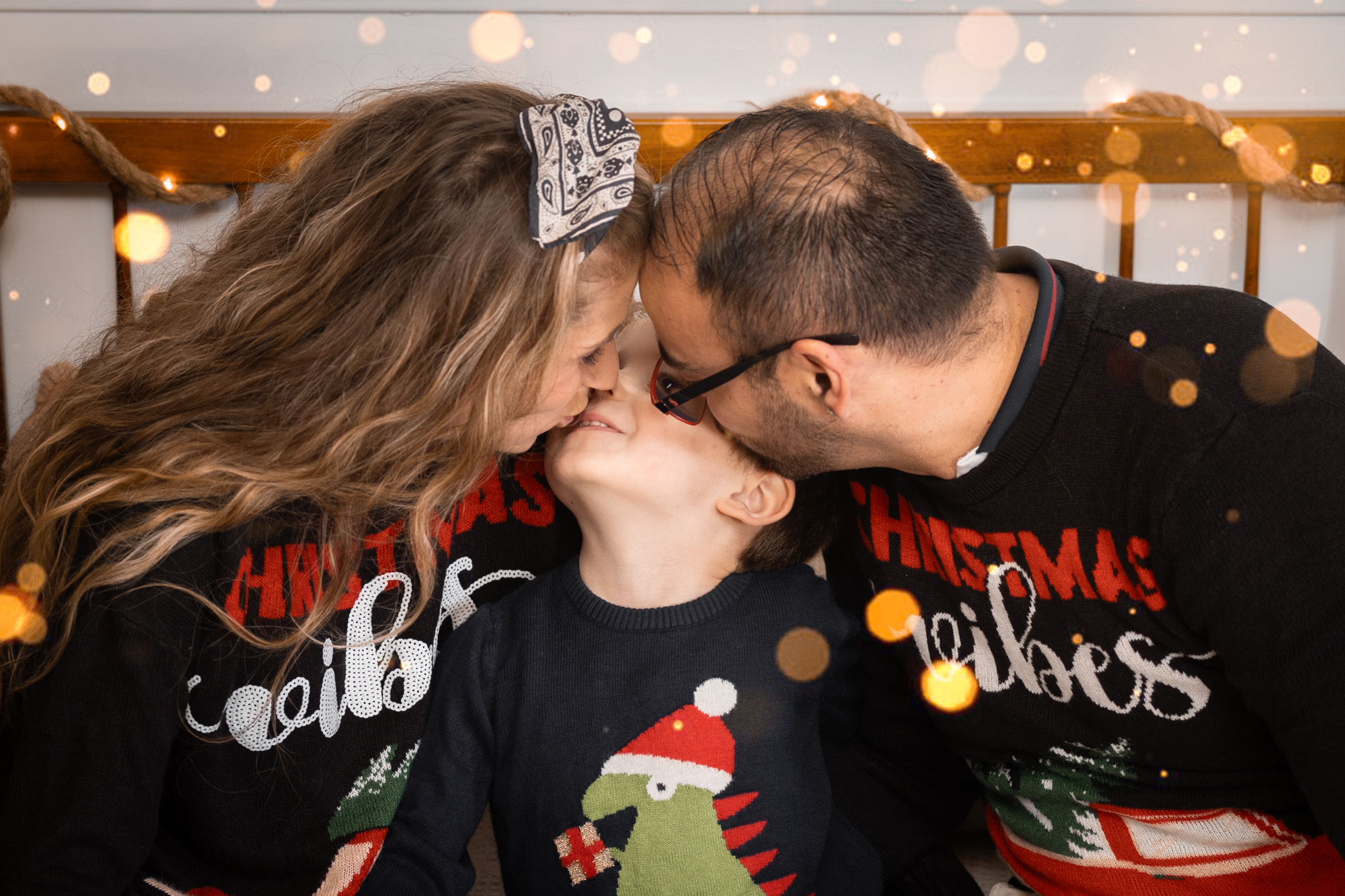 Séance de Noël de A. et ses parents