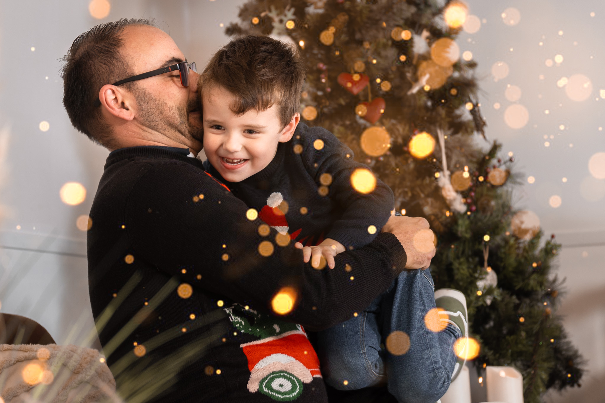 Séance de Noël de A. et ses parents