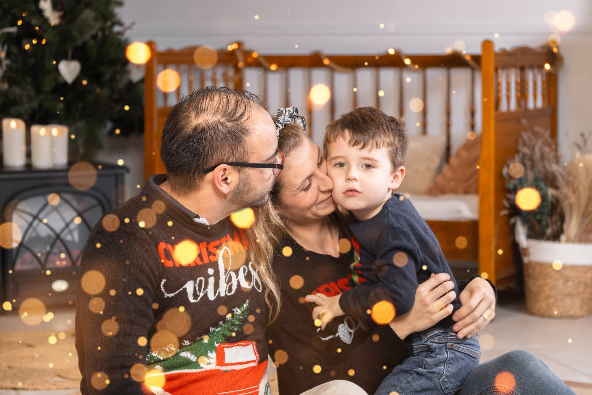 Séance de Noël de A. et ses parents