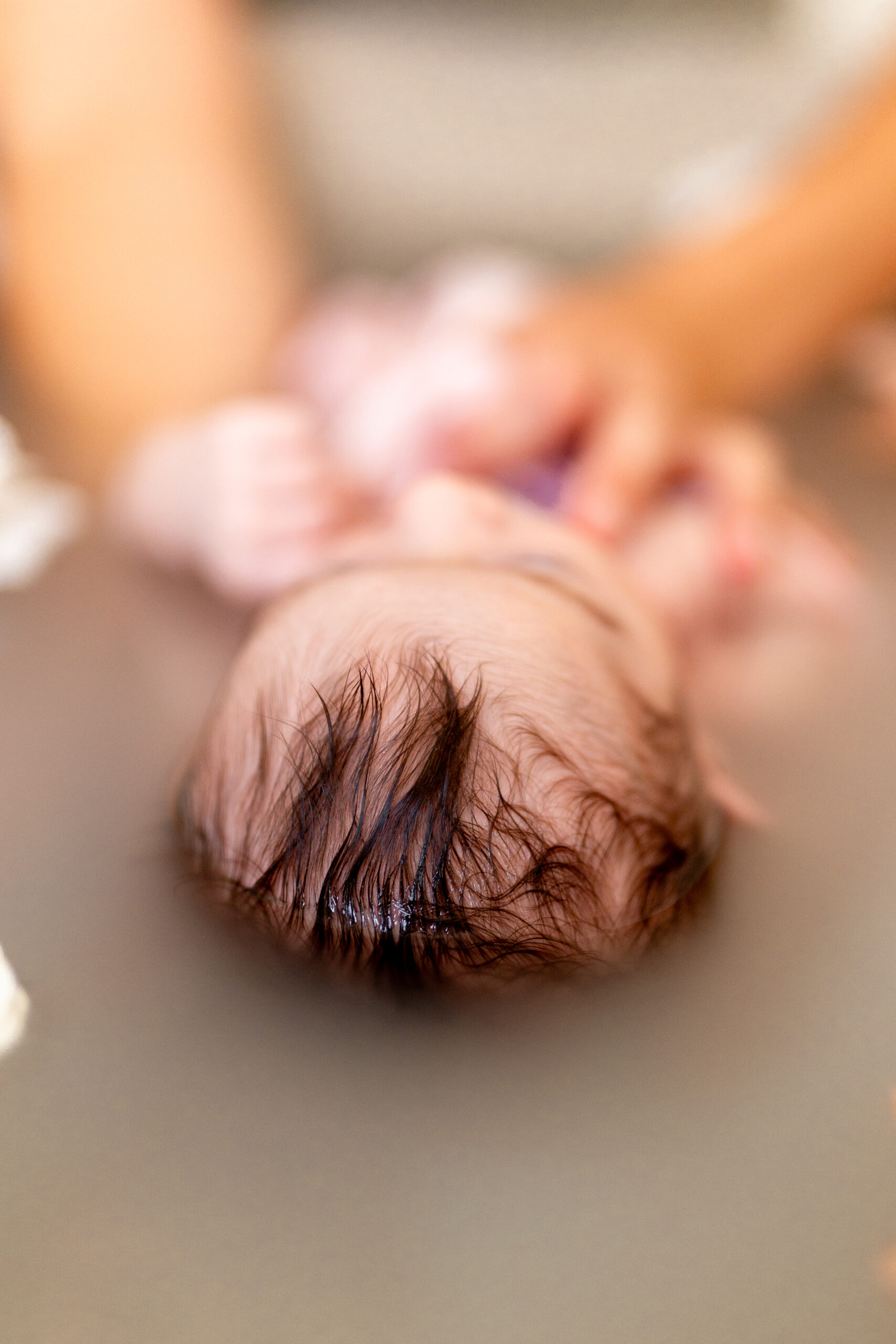 Bain enveloppé de A. avec Noélie